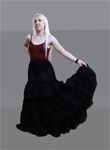 Black Square Dance Country & Western Ruffle Petticoat
