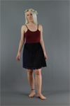 Black  Cotton Lawn Slip With Guipure Lace Edge