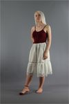 Classic Ivory Cotton Petticoat - Lace Inlay Option
