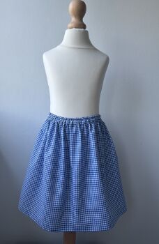 Children's Royal Blue Gingham School Skirt