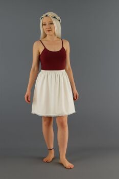Short Ivory Half Slip