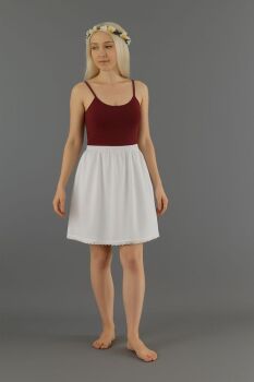 Short White Half Slip