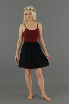 Short Black Half Slip