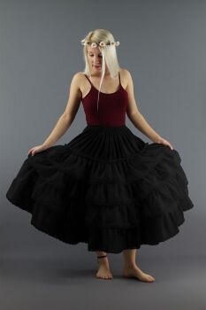 Black Square Dance Country & Western Ruffle Petticoat