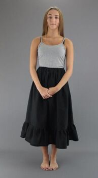 Plain Black Cotton Petticoat