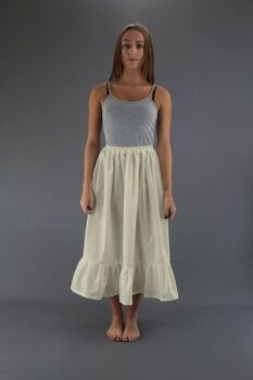 Plain Ivory Cotton Petticoat
