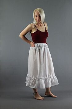 Lightweight Cotton Lawn Petticoat - Plain White