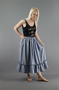Lightweight Cotton Denim Chambray Petticoat/Skirt