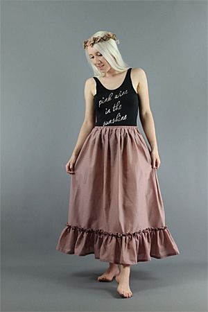 <!-- 0108 -->Lightweight Cotton Lawn Petticoat - Dusky Pink