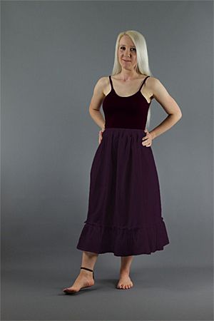<!-- 0108.5 -->Lightweight Cotton Lawn Petticoat - Plain Deep Purple