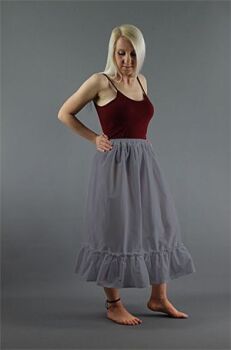 Lightweight Cotton Lawn Petticoat - Plain Grey