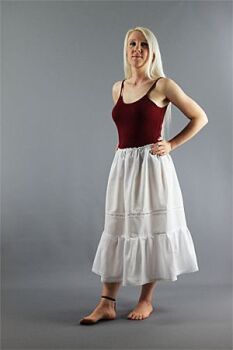 White Petticoat - Dainty Diamond Lace