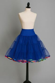 50s Net Petticoat - Rainbow Satin Bound