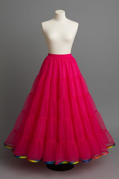 <!-- 00941 -->Full Length Rainbow Edged Petticoat