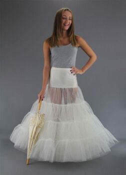 Full Length Net Petticoat - Plain Edged