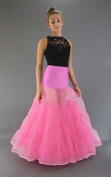 Full Length Net Petticoat - Satin Edged