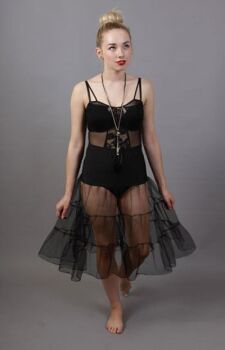 Gothic Tiered Net Skirt