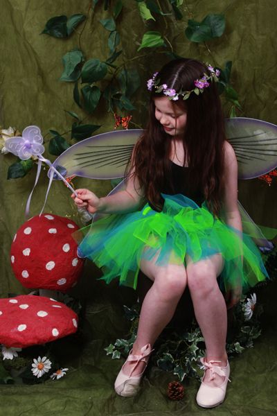 <!-- 001 -->Childrens Shorter Length Multi-Coloured Raggy Fairy Skirt