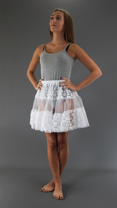 <!-- 005 -->White Lace Petticoat