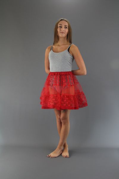 <!-- 008 -->Red Lace Petticoat