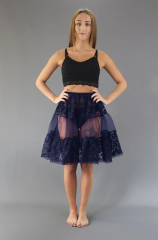 Navy Blue Lace Petticoat