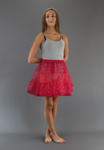 <!-- 013 -->Cerise Lace Petticoat