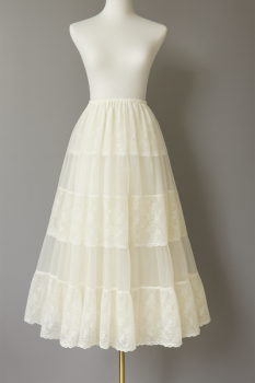Ivory Lace Longer Length Petticoat Underskirt