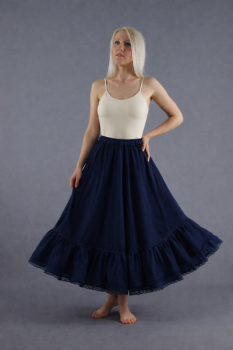Full Circle Lightweight Navy Blue Cotton Lawn Petticoat