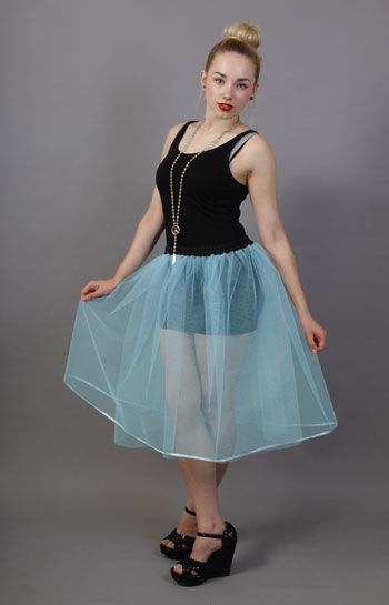 <!-- 007 -->Pale Powder Blue Net Petticoat