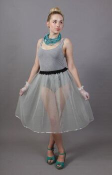 Silver Grey Net Petticoat
