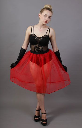 <!-- 011 -->Red Net Petticoat