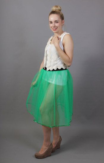 <!-- 015 -->Jade Green Net Petticoat