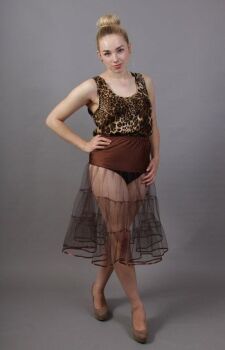 Coffee Brown Net Petticoat