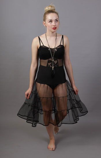 <!-- 002 -->Black Petticoat Tiered
