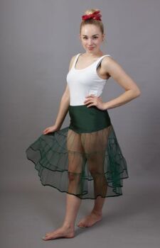 Bottle Green Petticoat Tiered