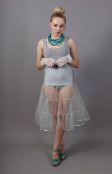 Silver Grey Petticoat Tiered