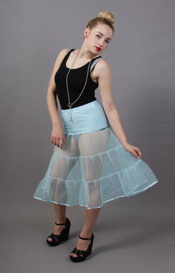 <!-- 020 -->Pale Powder Blue Petticoat Tiered