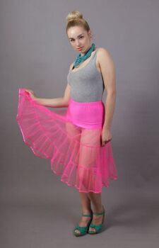 Flo Neon Pink Petticoat Tiered