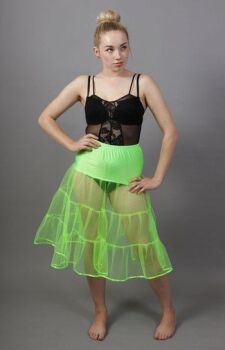 Flo Neon Green Petticoat Tiered