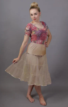 Nude Petticoat Tiered