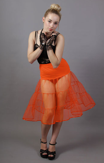 <!-- 028 -->Orange Petticoat Tiered