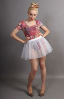 Short White Net Skirt