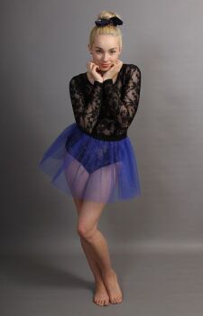 Short Royal Blue Net Skirt