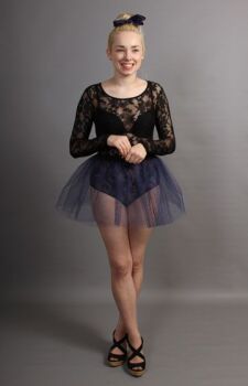 Short Navy Blue Net Skirt