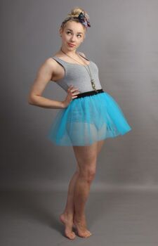 Short Turquoise Net Skirt