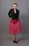 Cerise Net Skirt