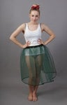 Bottle Green Net Skirt