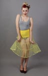Primrose Yellow Tiered Net Skirt