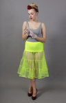 Flo Neon Yellow Tiered Net Skirt