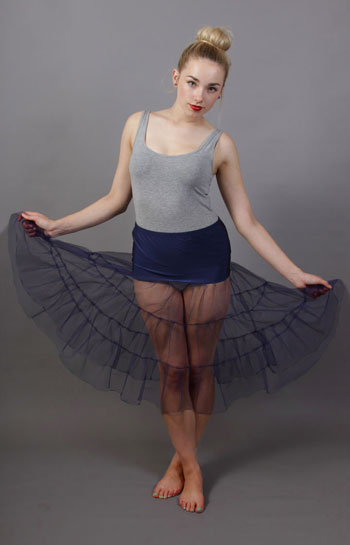 C51 Navy Blue Tiered Net Underskirt